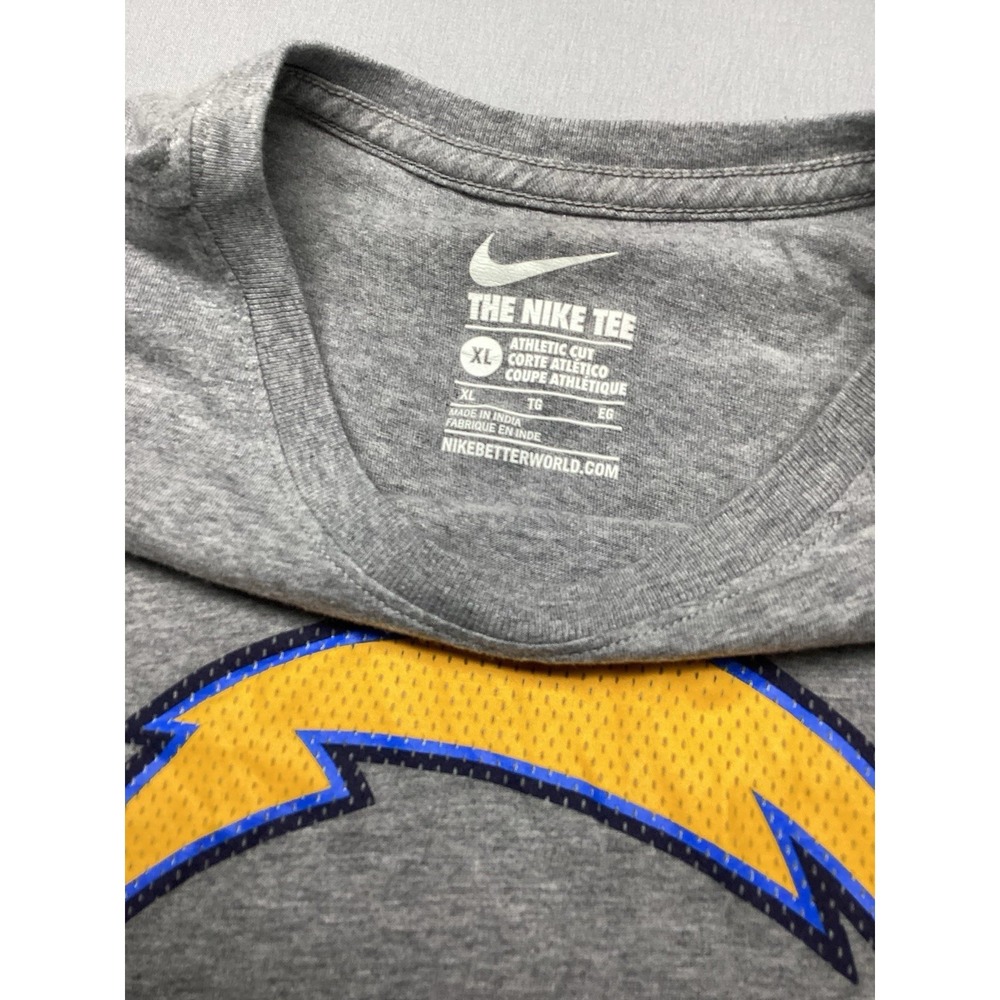 Los Angeles Chargers Nike Tee Mens XL Gray Heather Football Graphic T-Shirt - Picture 2 of 7